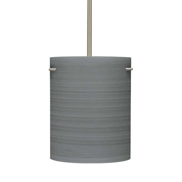 Besa Lighting Tamburo 8 Stem Pendant, Titan, Satin Nickel Finish, 1x100W Incandescent 1TT-4006TN-SN - main